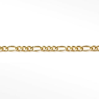 1.5mm Figaro Diamond Cut 14k Gold Chain - Nina Wynn