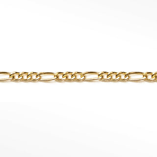 3mm Figaro Diamond Cut 14k Gold Chain - Nina Wynn