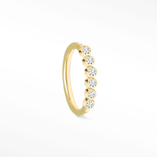 Clicker 18G Diamond Bezel 14K Yellow