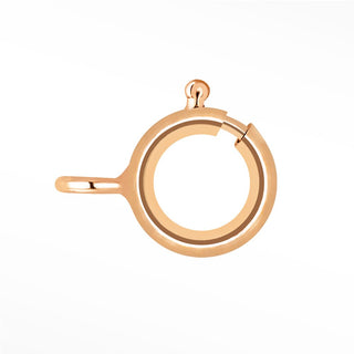 14/20 Gold Filled Rose Open Ring 5.5mm Spring Ring Clasp