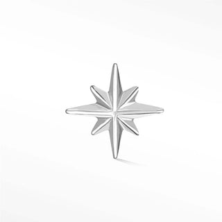 Flat Back Earring Shining Star X-Small 14K White