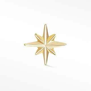 Flat Back Earring Shining Star Small 14k Yellow