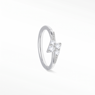 Clicker 16G Diamond Lightning Bolt 14K White