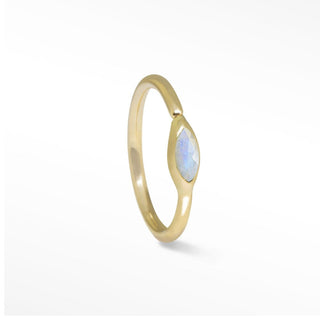 Marquise in Moonstone Seam Ring 14k Gold