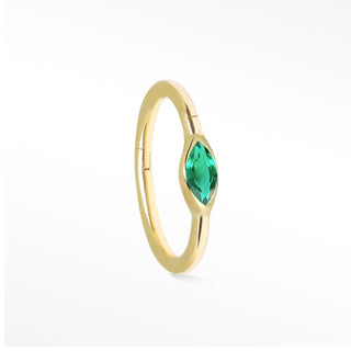 Marquise in Emerald 14k Yellow Gold Clicker