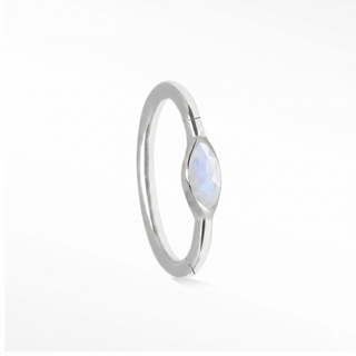 Clicker 16G Moonstone Marquise 14K White
