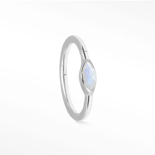 Clicker 16G Moonstone Marquise 14K White