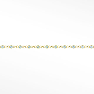 Wholesale Permanent Jewelry Prismatic Medium Aquamarine Gold 14k Yellow Chain Designer Line