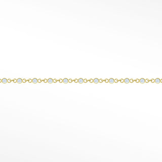 Wholesale Permanent Jewelry Prismatic Medium Moonstone Gold 14k Yellow Chain Designer Line