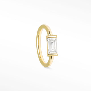 Diamond Baguette 16G Clicker 14K Yellow
