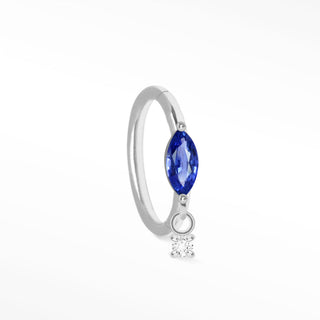 Clicker 16G Blue Sapphire Movement 14K White