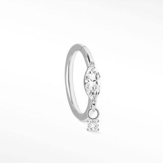 Clicker 16G Moissanite Movement 14K White