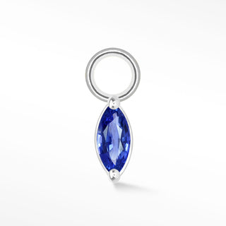 Blue Sapphire Wildling Solo Mini Charm 14K White Gold