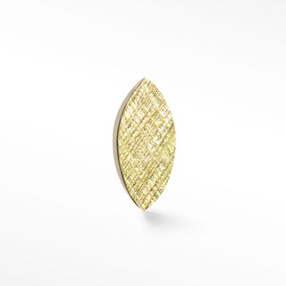 Flat Back Earring Marquise Florentine 14K Yellow