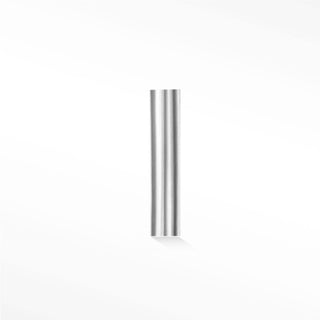 Flat Back Earring Tube Bar Med 14K White