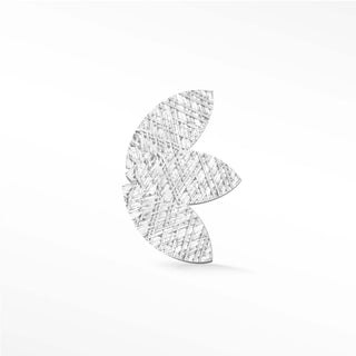 Flat Back Earring Baby Lotus Florentine 14K White
