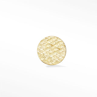 Flat Back Earring 3mm Round Florentine 14K Yellow