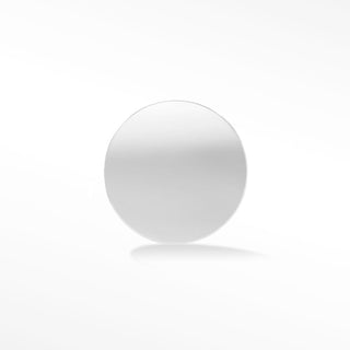 Flat Back Earring Full Moon 3mm 14k White