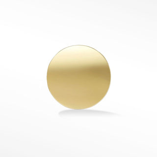 Flat Back Earring Full Moon 3mm 14k Yellow