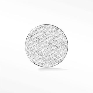 Flat Back Earring 4mm Round Florentine 14K White