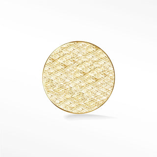 Flat Back Earring 4mm Round Florentine 14K Yellow