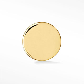 Flat Back Earring 4mm Round 14k Yellow