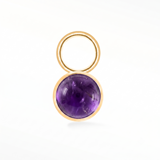Wholesale 4mm The Nomad Natural Gemstone 14k Rose Gold Petite Charms for Permanent Jewelry