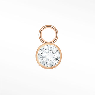 Diamond 2.5mm Bezel Mini Charm 14K Rose Gold