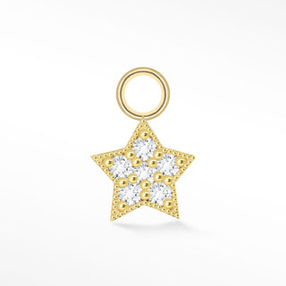 Diamond Charms Star 14K Yellow for Permanent Jewelry - Nina Wynn