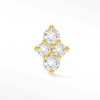 Flat Back Earring Diamond Southern Cross Small 14k Yellow