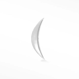Flat Back Earring Crescent Small 14k White