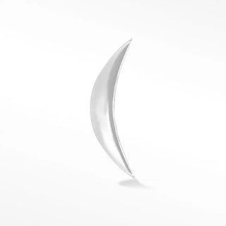 Flat Back Earring Crescent Med 14k White
