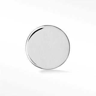 Flat Back Earring 4mm Round 14k White
