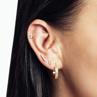 Flat Back Earring Kite 14k Yellow