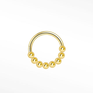 Clicker 16G Beaded 14K Yellow