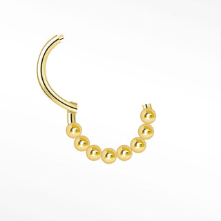 Clicker 16G Beaded 14K Yellow