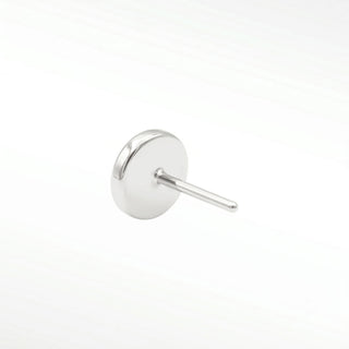 Flat Back Earring Diamond Glazed Donut Med 14k White