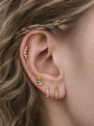 Flat Back Earring Diamond Croissant Pave Med 14k Yellow