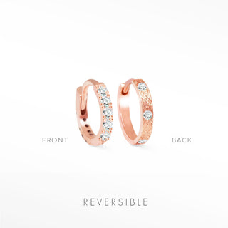 Diamond Hoop Earrings | Natalie Wynning Reversible Hoops