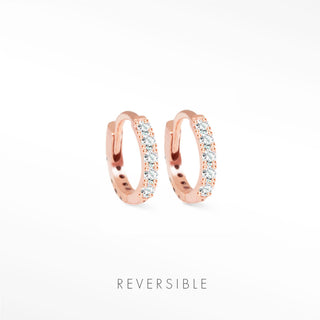 Diamond Hoop Earrings | Natalie Wynning Reversible Hoops
