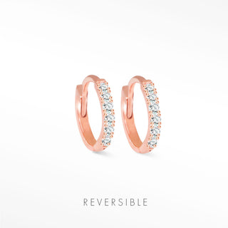 Diamond Hoop Earrings | Natalie Wynning Reversible Hoops