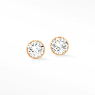 diamond stud earrings in rose gold