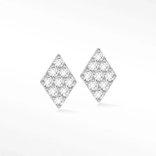 diamonds stud earrings in white gold