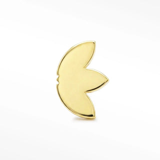 Flat Back Earring Baby Lotus Small 14k Yellow