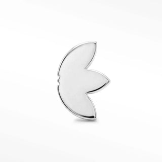 Flat Back Earring Baby Lotus Small 14k White
