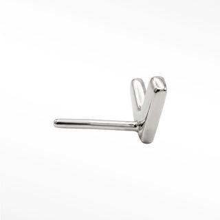 Flat Back Earring Arrow 14k White