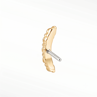 Flat Back Earring Diamond Climber Med 14k Yellow
