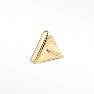 Flat Back Earring Diamond Pyramid Med 14k Yellow