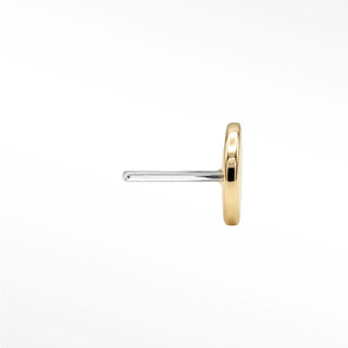 Flat Back Earring 4mm Round 14k Yellow