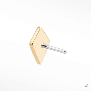 Flat Back Earring Kite 14k Yellow